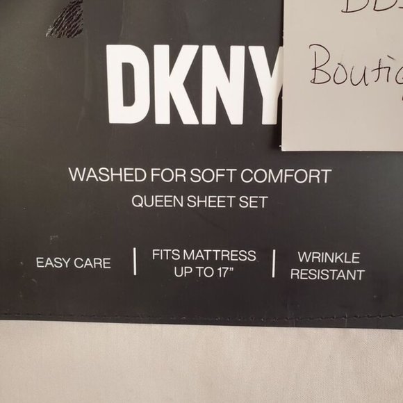 DKNY Tan Queen Sheet Set - Picture 3 of 7